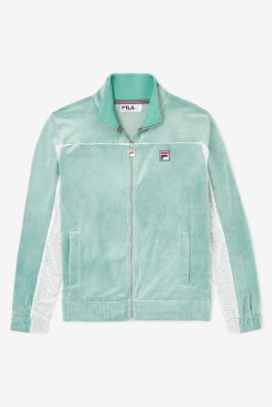 FILA Cisco Velour Jackets Grey / White,Mens Clothing | CA.VDBAPU274